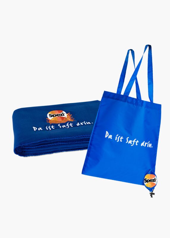 Fleecedecke + kleine Tragetasche